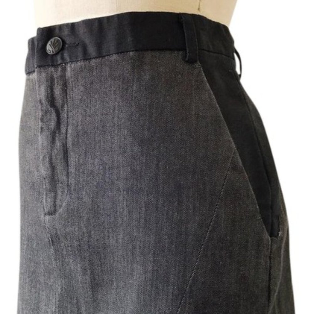 Rag & Bone Grey-black Stretch Denim Skirt